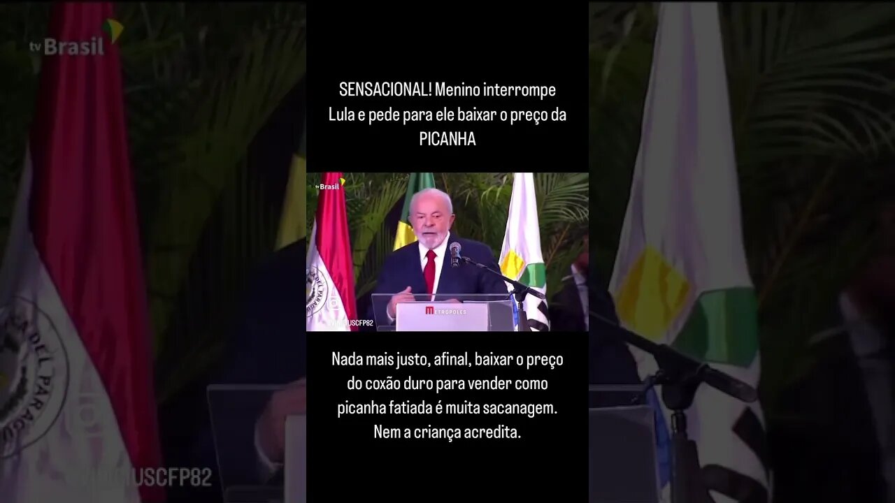 SENSACIONAL! Menino interrompe Lula e pede para ele baixar o preço da PICANHA