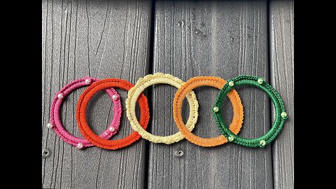 Multi-color crochet bangles idea’s for beginners #crochet #craft #art