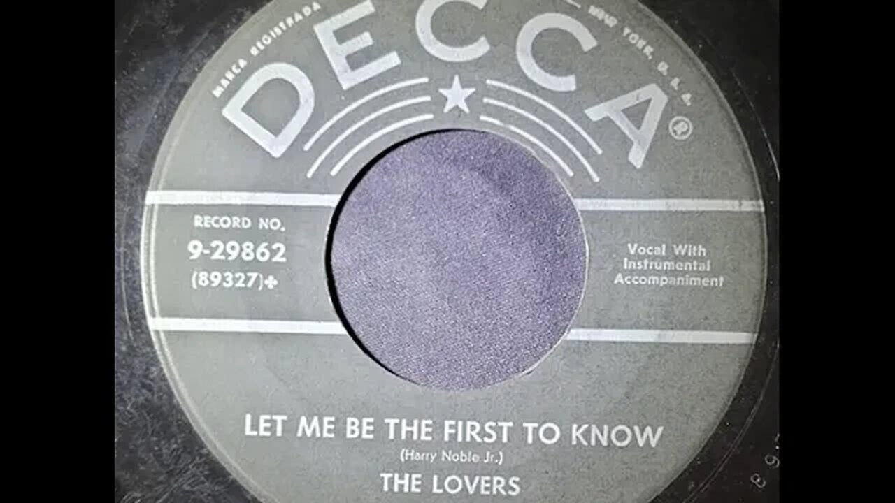 The Lovers - Let Me Be The First To Know