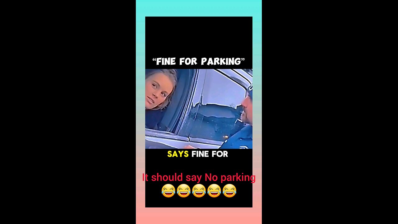 women park her car where it says fine for parking