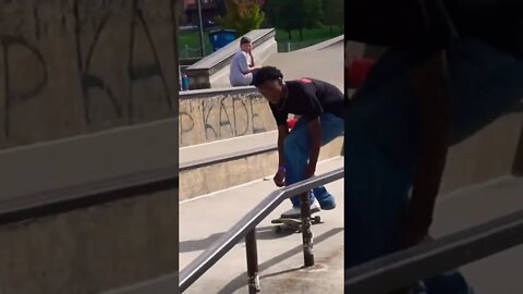 Zymir back lip shove out at Reid Menzer #skatepark contest #skateboarding #sk8mafia