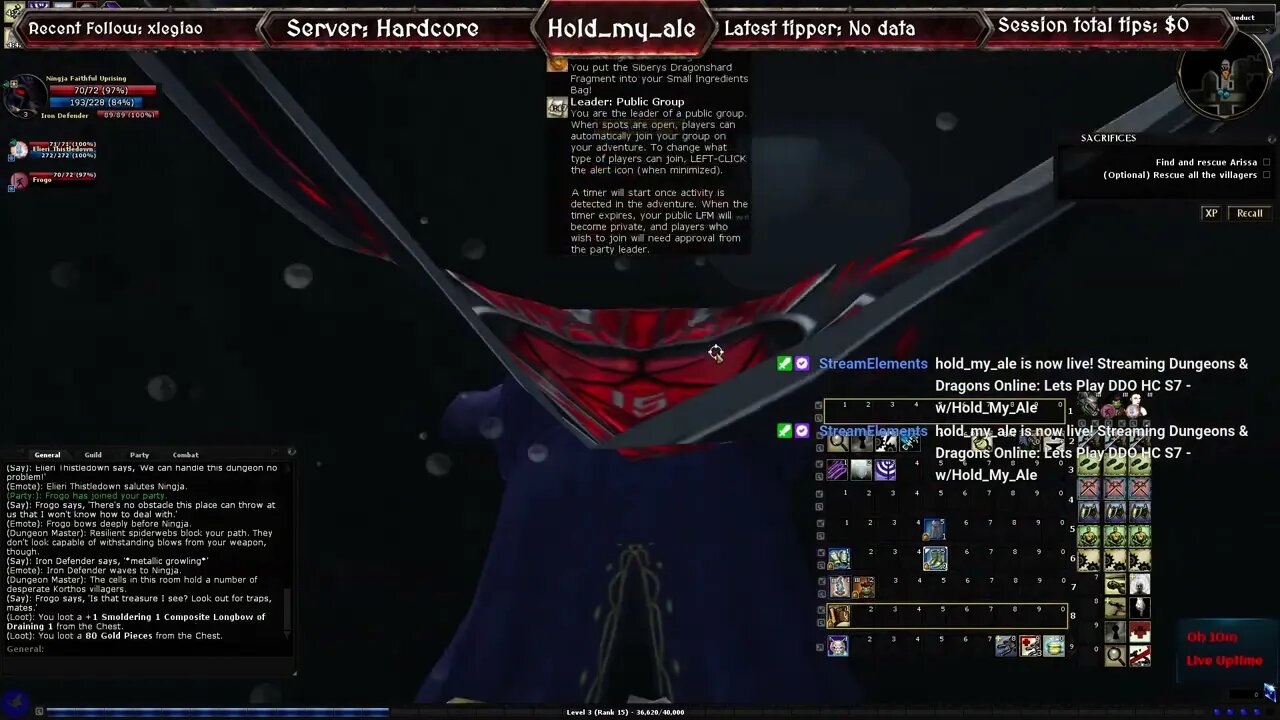 Lets Play DDO Hardcore Season 7 wHold My Ale 12 28 22 4of16