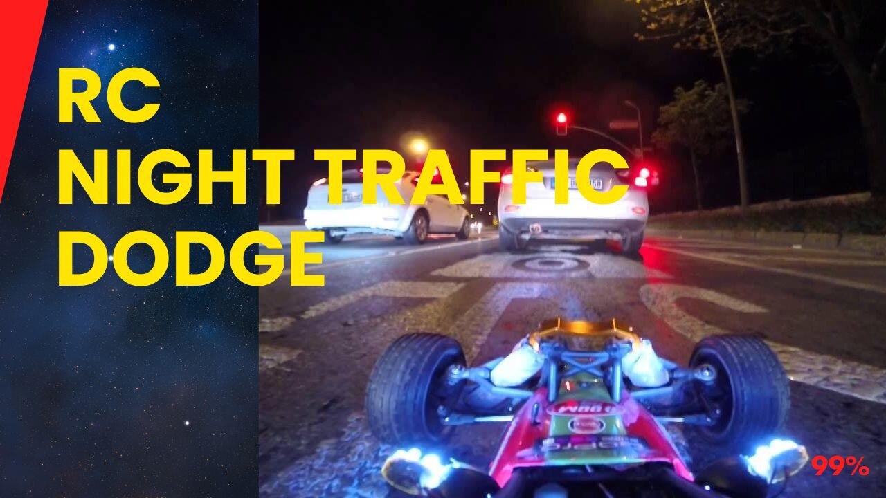 RC Car Dives into Real Traffic at Night!