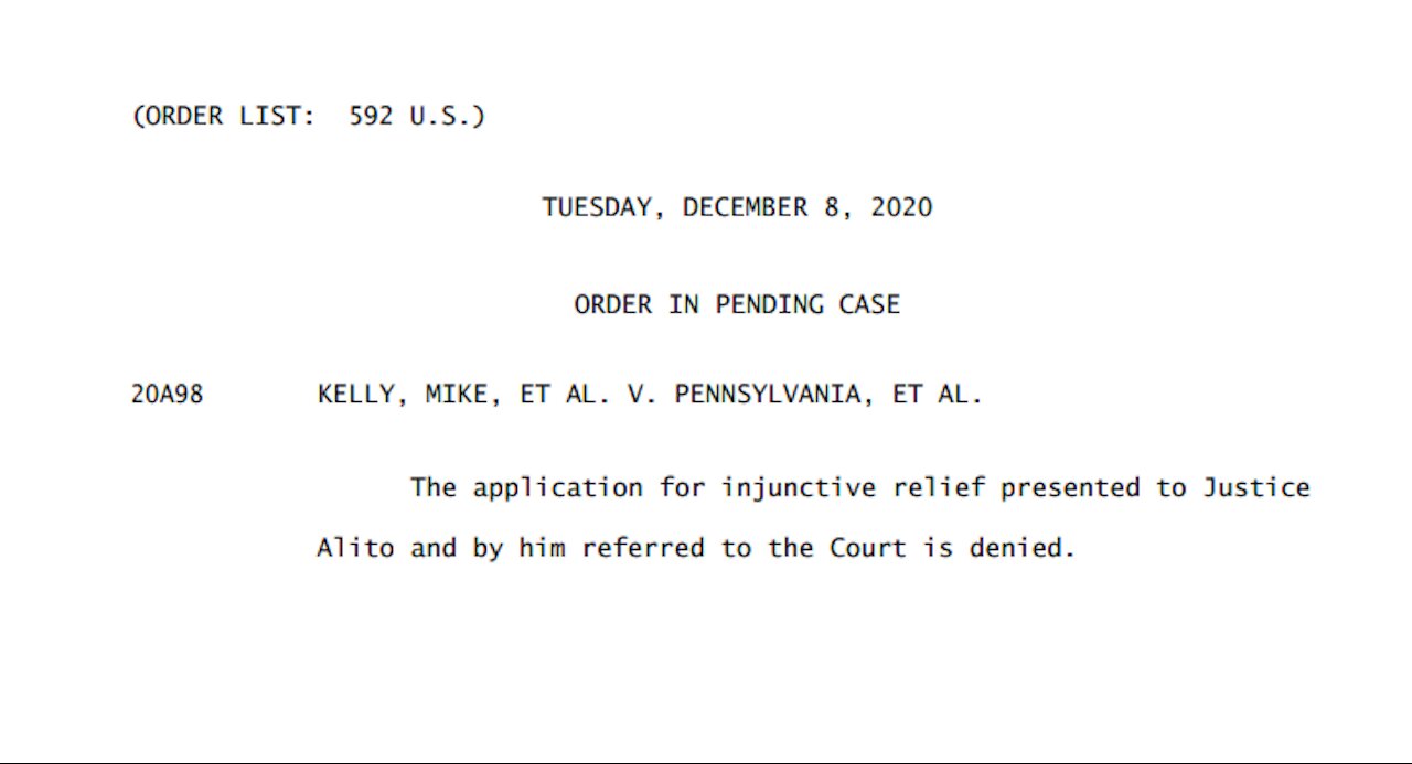 What Does the SCOTUS Order Denying Relief in the Case of KELLY V. PENNSYLVANIA Mean?.