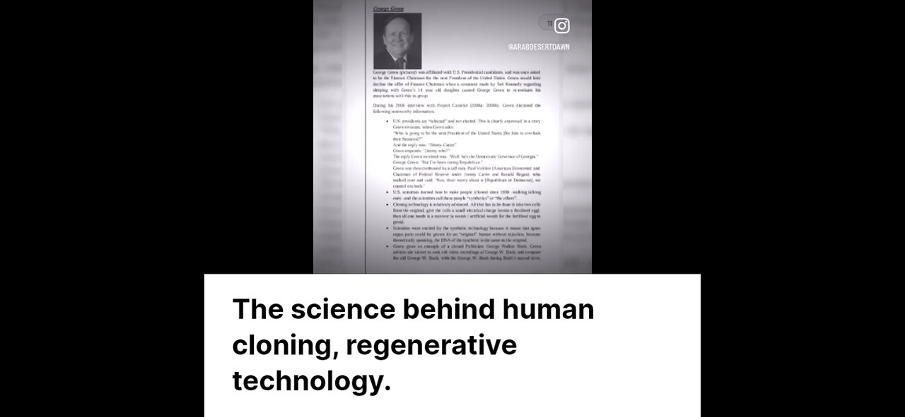REGENERATIVE TECHNOLOGY/ CLONING