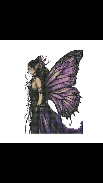 GOTHIC PIXIE Cross Stitch Pattern by Welovit Cross Stitch | welovit.net | #welovit #crossstitch