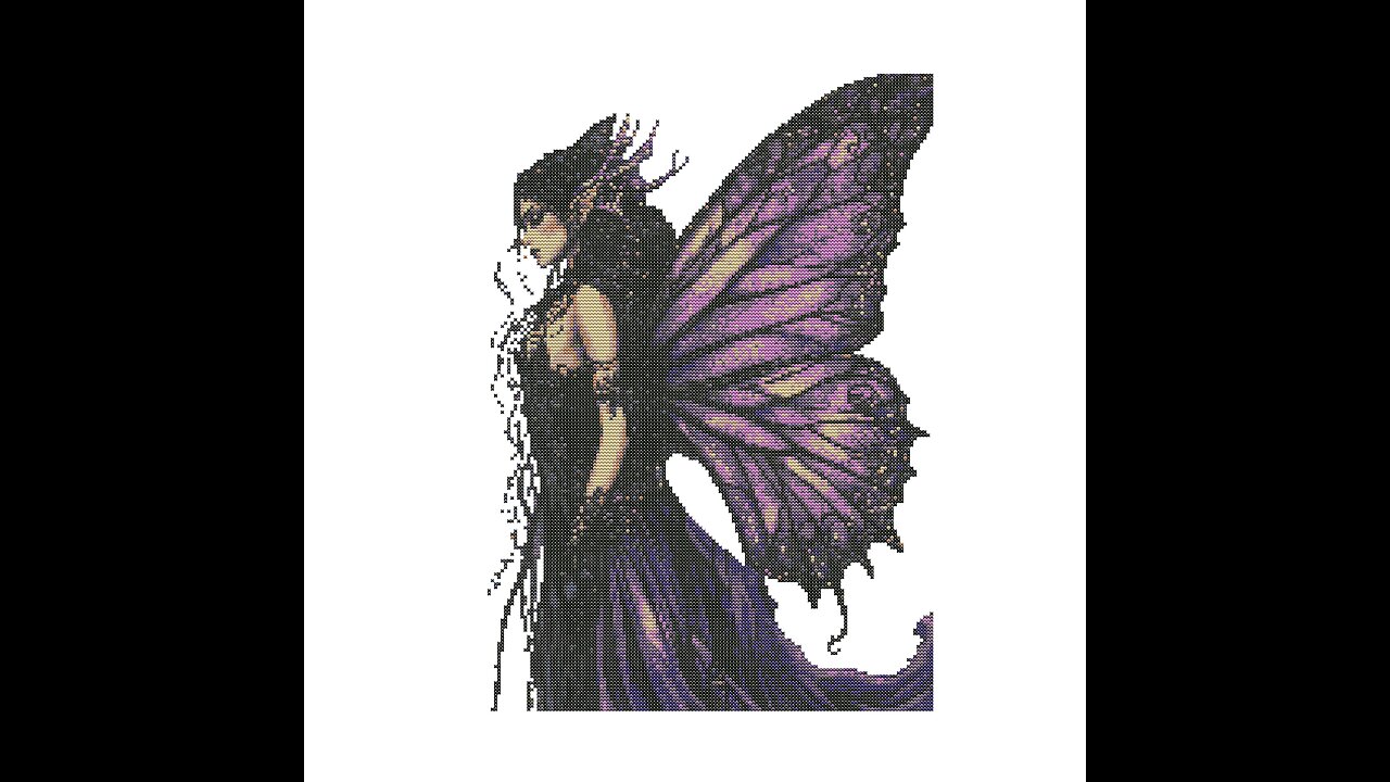 GOTHIC PIXIE Cross Stitch Pattern by Welovit Cross Stitch | welovit.net | #welovit #crossstitch