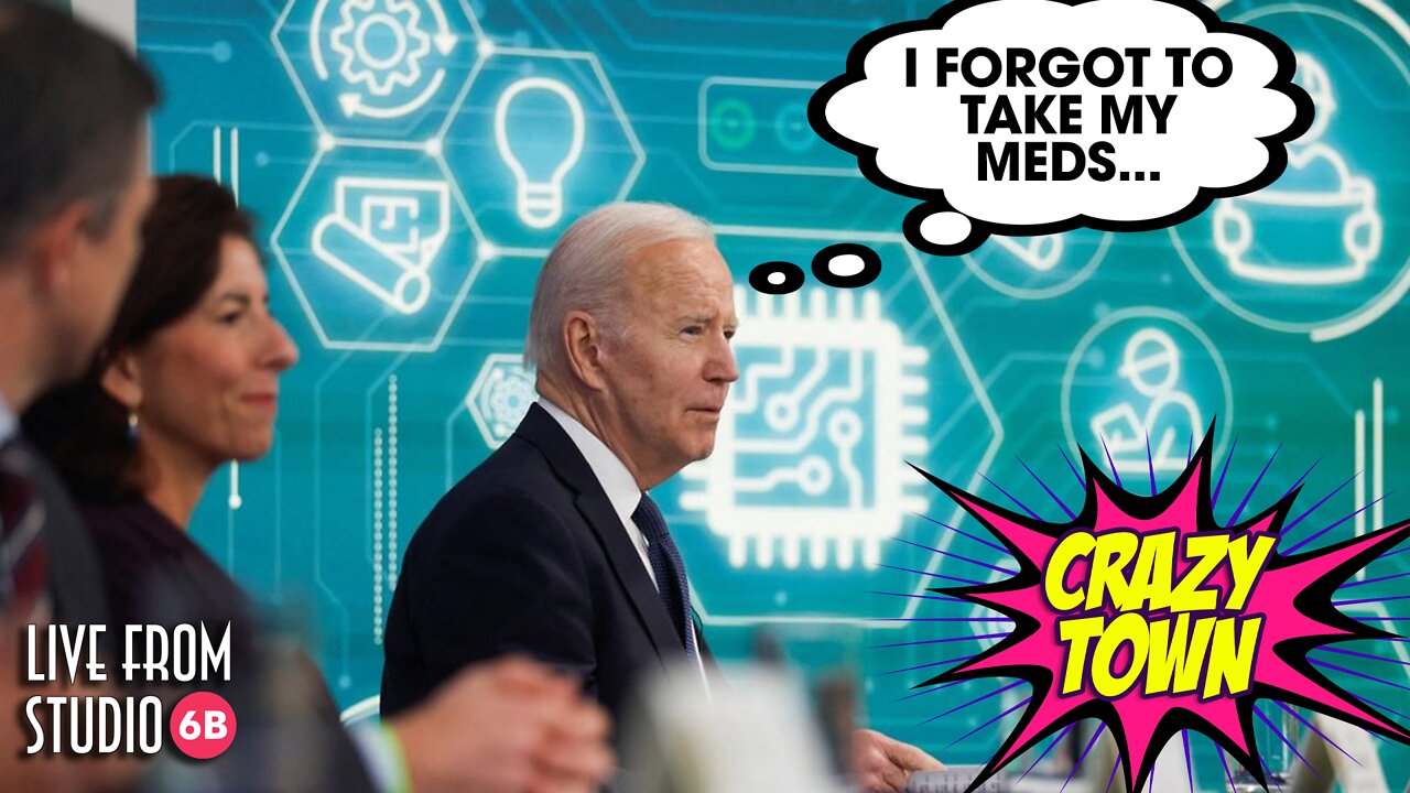 Biden's Off His Meds at the Computer Chip Meeting! (Crazy Town)