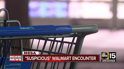 Stranger approaches Mesa toddler in shopping cart at Walmart