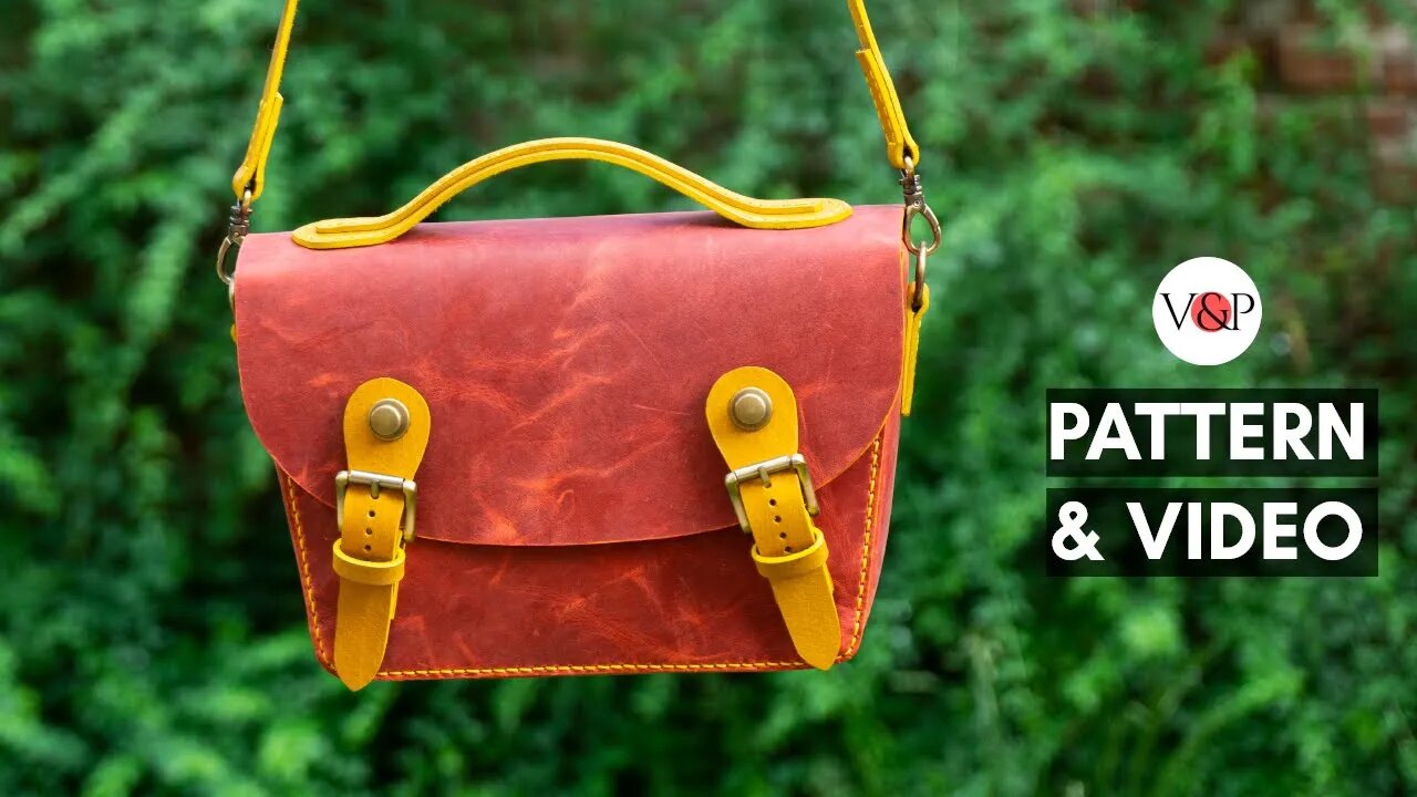 How to Make a Leather Satchel (link to PDF Pattern in description)