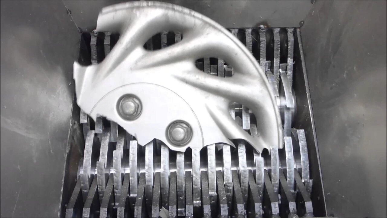 Shredding plastic from household