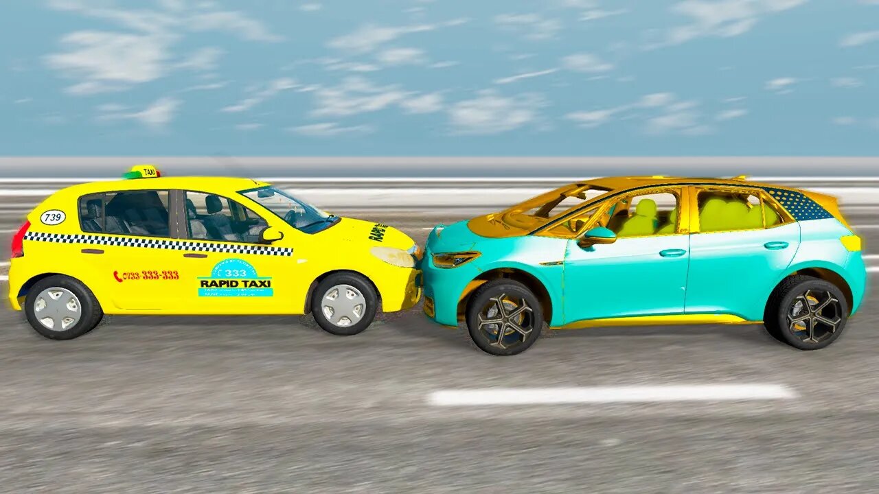 Dacia Sandero VS Volkswagen ID3 – Face to Face BeamNG.Drive