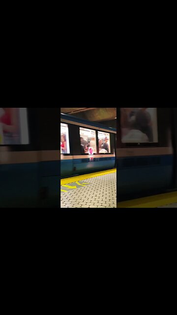 Up-close Montréal métro at Peel #viralvideo #montreal #shorts