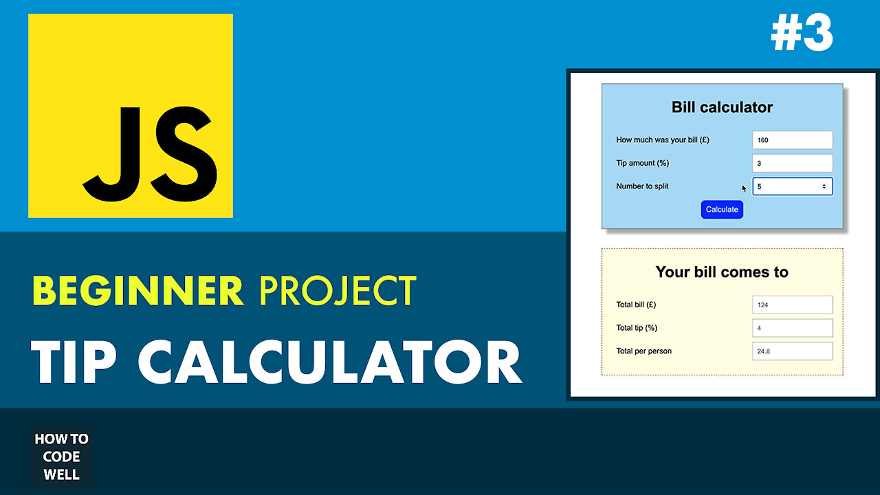 3: Adding the logic - Build a Tip Calculator - JavaScript Project