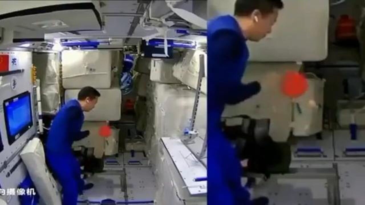 Chinese Astro-not caught playing ping pong in the zero gravity of space...ooops!