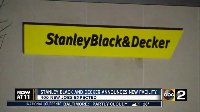 Black and Decker Expansion to bring 400 jobs to Baltimore County