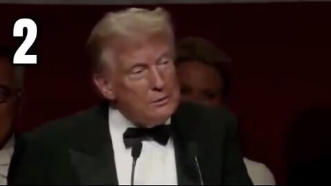 TRUMP❤️🇺🇸🥇🪽DELIVER JOKES🤍🇺🇸🪽🏅 🕺AT AL SMITH DINNER IN NEW YORK💙🇺🇸🏅🪽🏙️