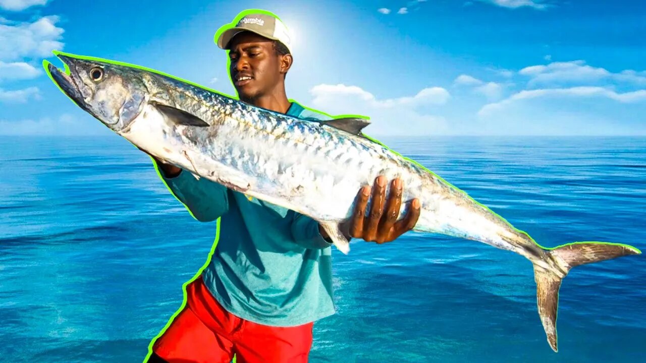 DEEP SEA fishing for MONSTER FISH from my JET SKI ! Kingfish (Catch Clean Cook)