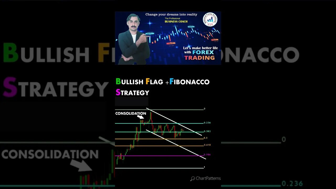 Bullish Flag Fibbonaci strategy