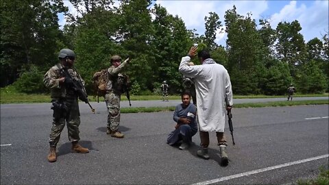 Fieldcraft Hostile Airmen Practice Tactical Patrols