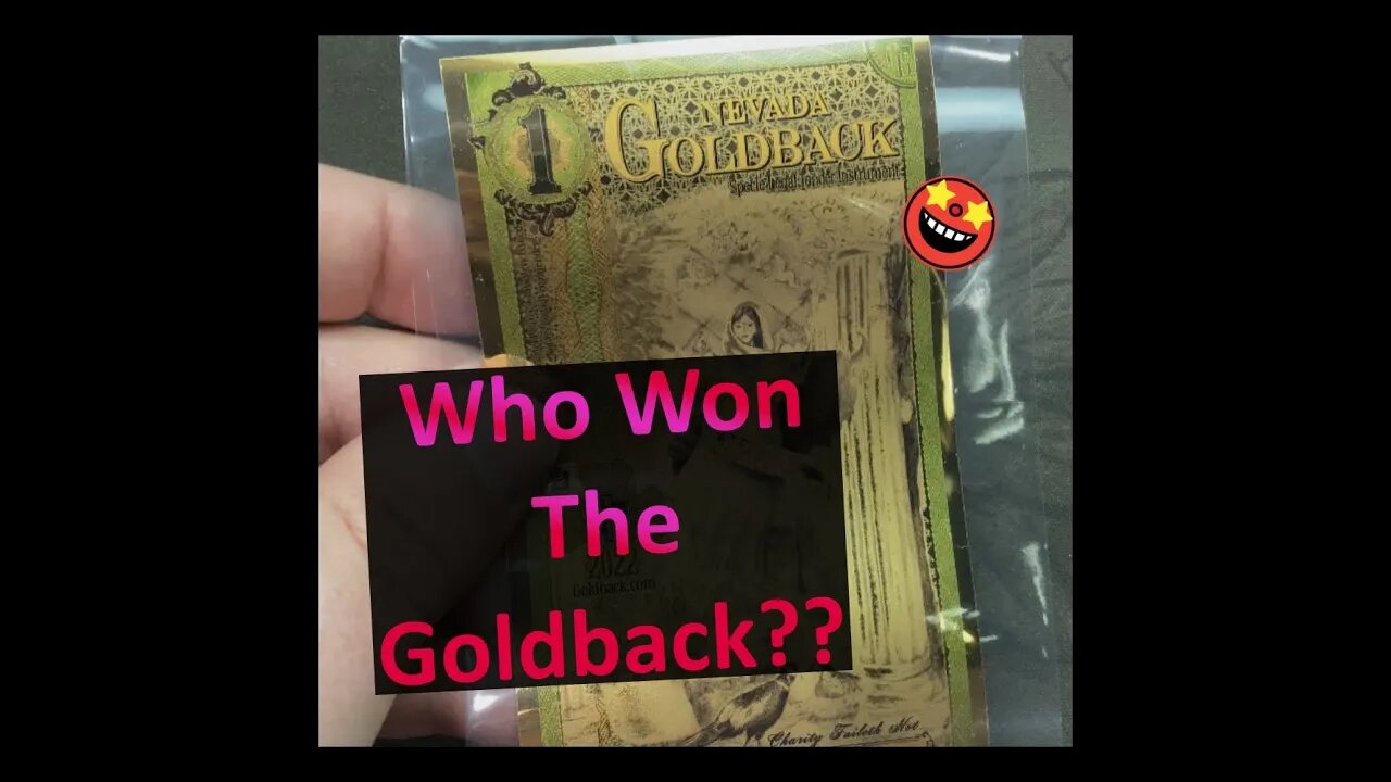 Goldback GAW Winner!!