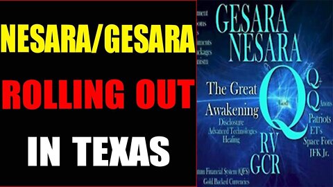 NESARA GESARA IS ROLLING OUT IN TEXAS TODAY UPDATE - TRUMP NEWS