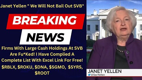 SVB Will Not Be Bailed Out; Here Are The Companies That Hold Cash At SVB (And Are Fu*ked)