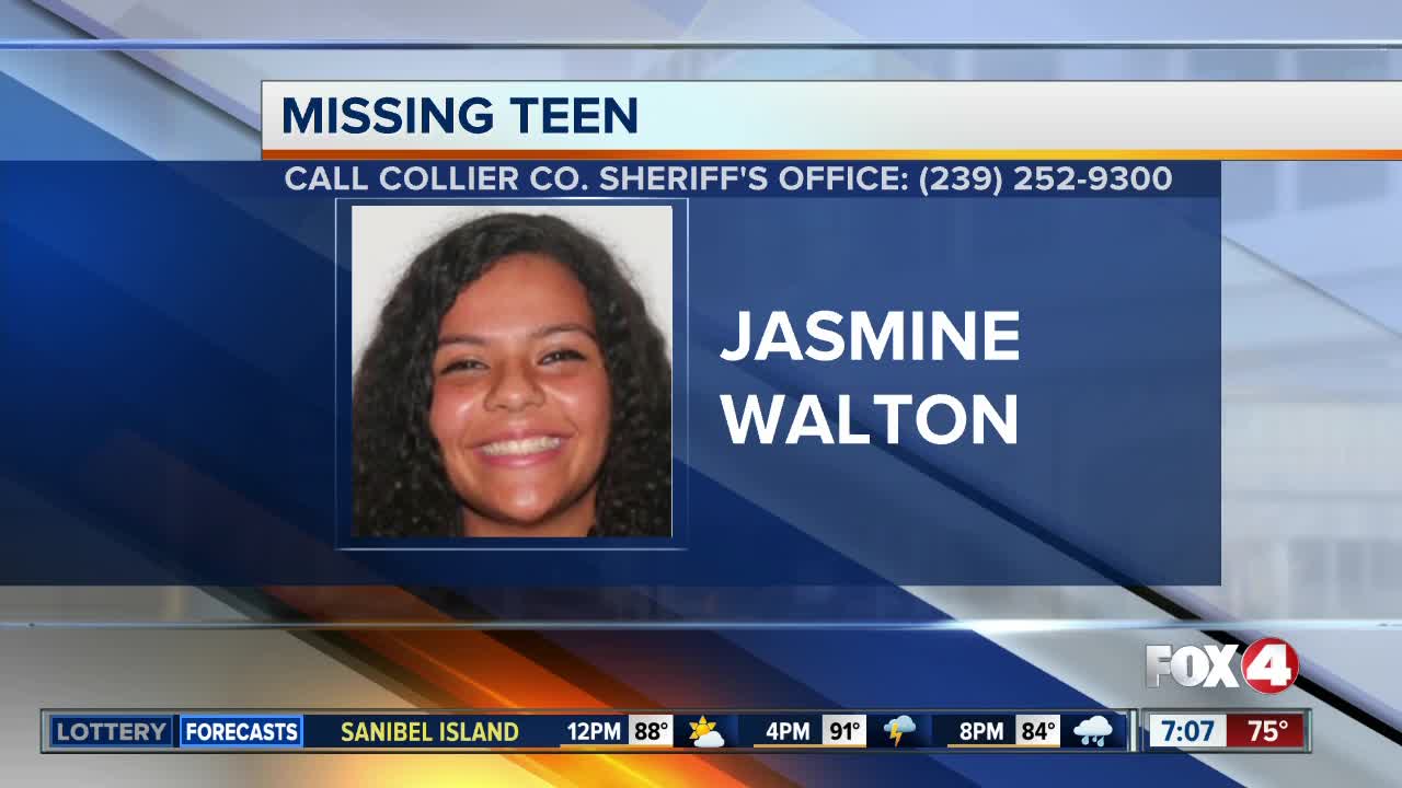 Collier County teen Jasmine Walton reported missing