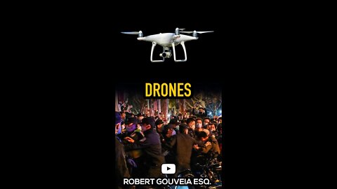 Chinese Drones Warn Protestors #shorts