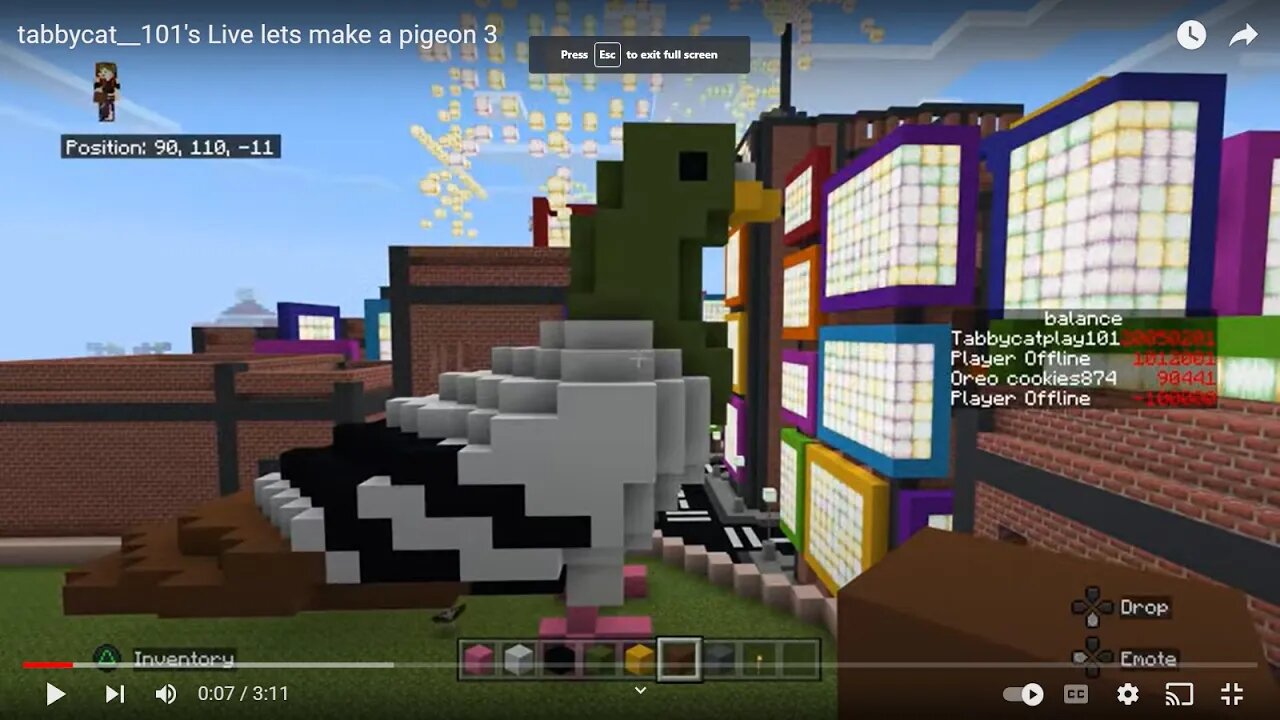 tabbycat__101's Live lets make a pigeon 3