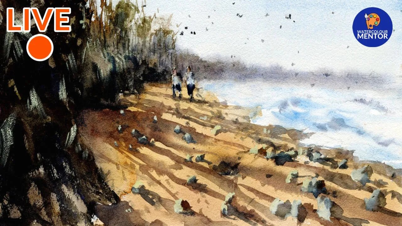 Watercolour Live Workshop #31: How To Paint a Beach Landscape