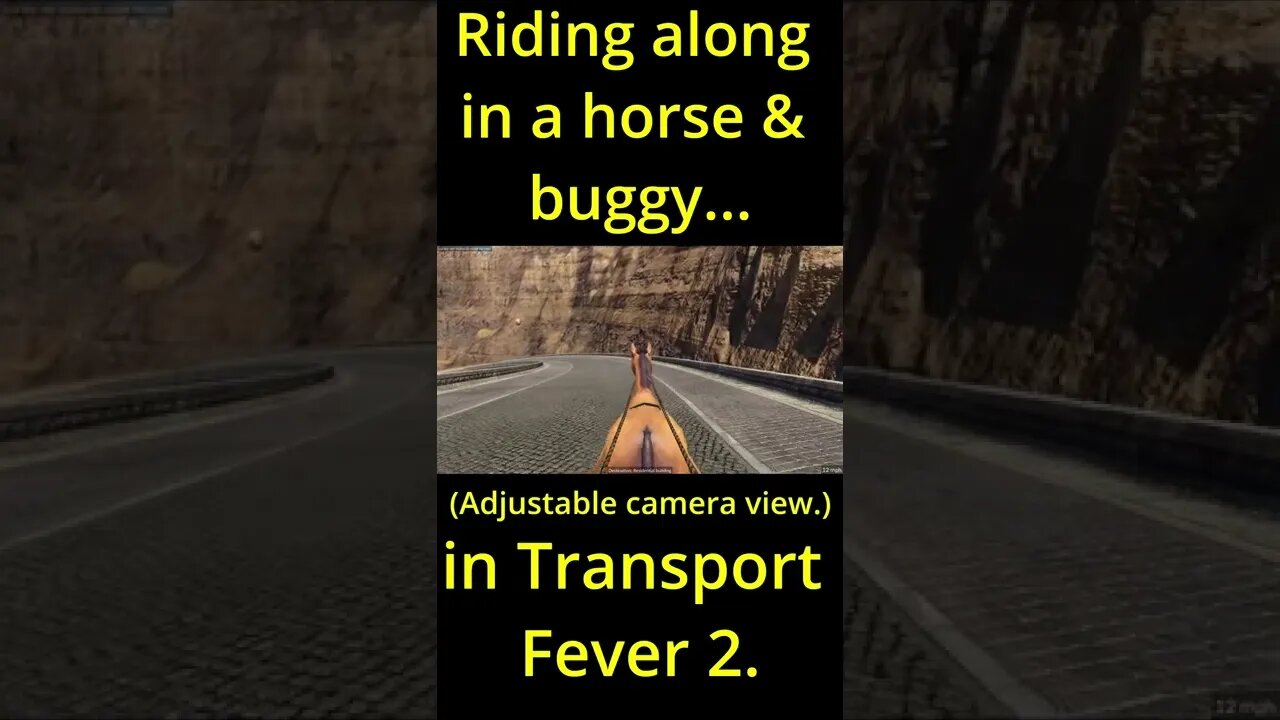 Riding along in a horse & buggy in Transport Fever 2