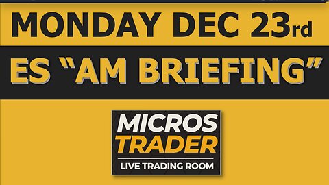 ES MES Futures: Key Levels, Tips, Technical Analysis. Monday "AM Briefing"