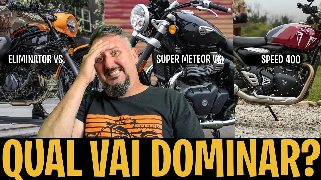 Kawasaki Eliminator vs. Royal Super Meteor vs. Triumph 400: QUAL VAI DOMINAR?