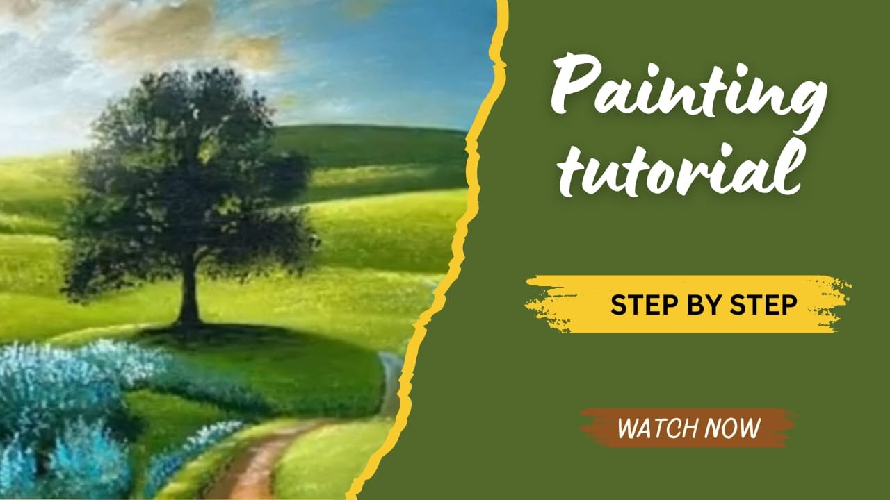 Painting a Spring Scenery / Acrylic Painting /STEP by STEP