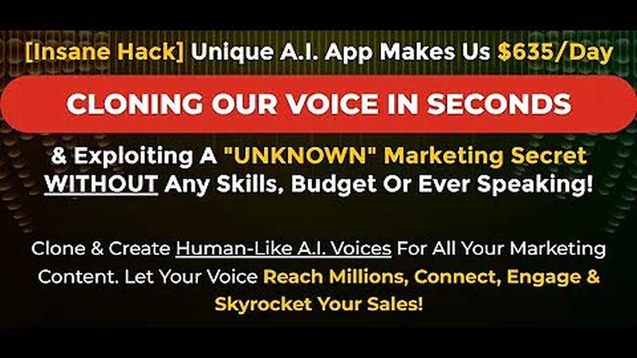 AI Audio Avatar Review – 1st A.I. Voice Cloning Platform Unique A.I. App Makes Us $635_Day!