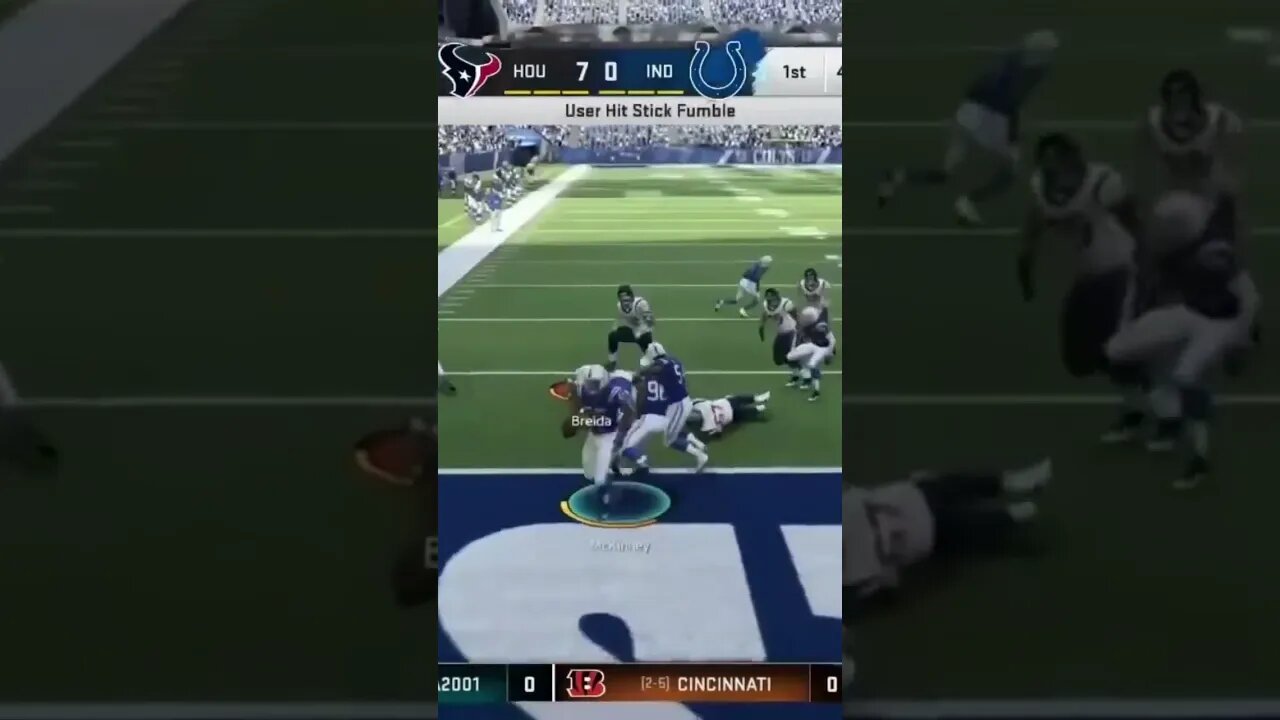 HE THOUGHT HE HAD AN EASY TOUCHDOWN… #hitstick #madden #drw15