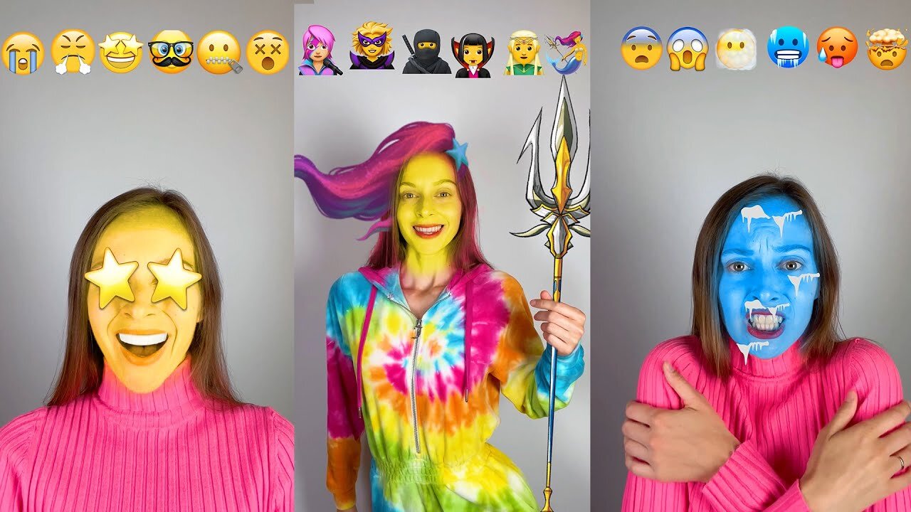 Best ✅🥶🧜‍♀️🥵🤯 Emoji Challenge - Cartoon characters | Compilation #Shorts