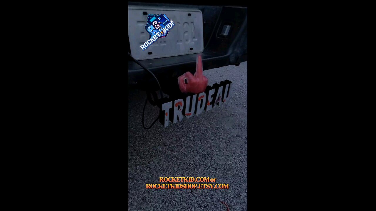 Pop Culture LED Trailer Hitch Inserts - fuck trudeau, fuck cancer