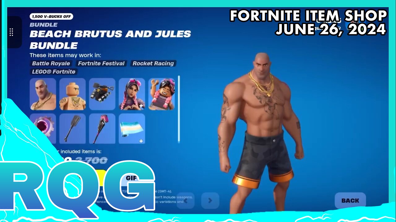 BEACH BRUTUS & JULES BUNDLE IS BACK! FORTNITE ITEM SHOP (June 26, 2024)