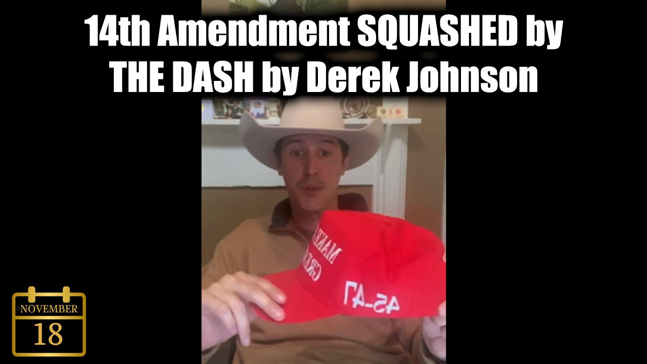 14th Amendment SQUASHED by THE DASH by Derek Johnson - Update Nov 18