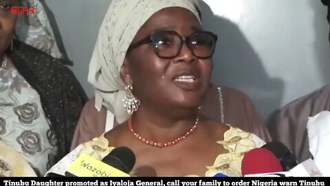 Tinubu Daughter promoted as Iyaloja General, call your family to order Nigeria warn Tinubu