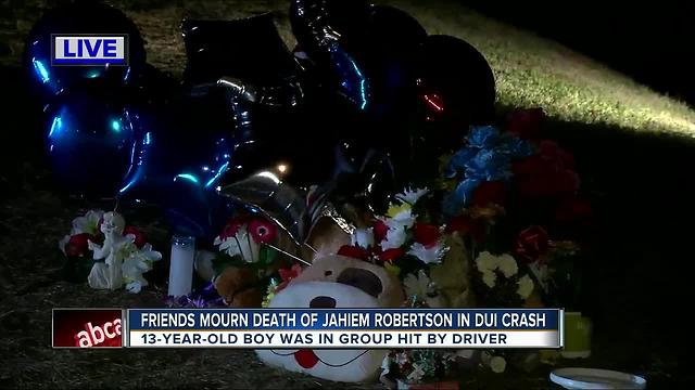 Friends mourn death of Jahiem Robertson in DUI crash