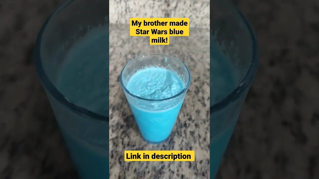 My brother made Star Wars blue milk! @JoshuaTalksFood #starwars #starwarsfan #bluemilk