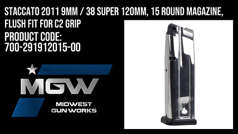 Staccato 2011 9mm / 38 Super 120mm, 15 Round Magazine, Flush Fit for C2 Grip - 700-291912015-00