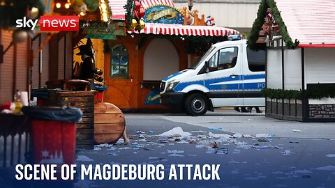 Sky News walks through scene of Christmas market attack in Germany