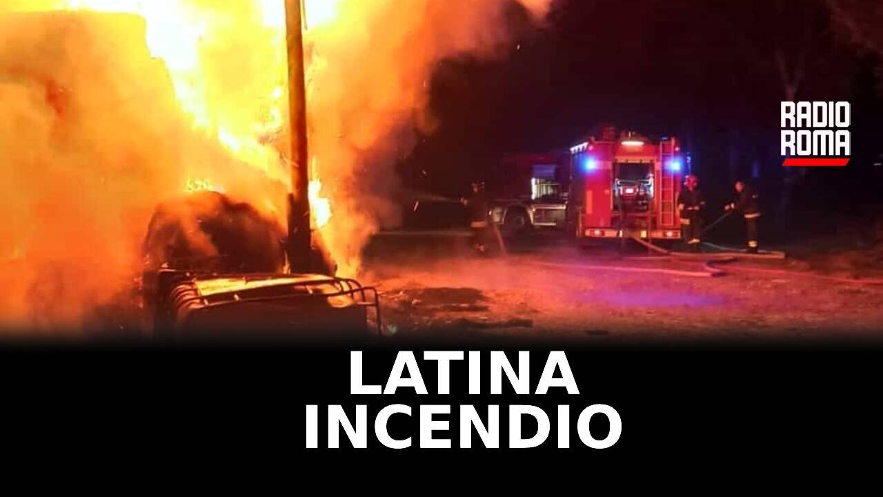 Latina, incendio nell'azienda agricola