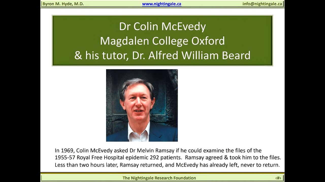 Dr. Colin McEvedy (Psychiatrist) and The Hysteria Hypothesis - Byron Hyde, MD