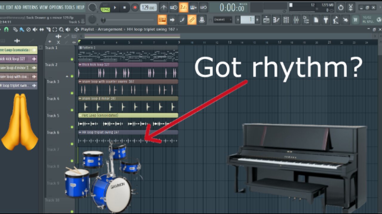 Rhythmic Beat Starting with A perc Loop? -FL Studio Tutorial-How to make Beats From scratch