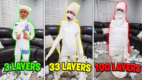 100 Layers of Toilet Paper!!